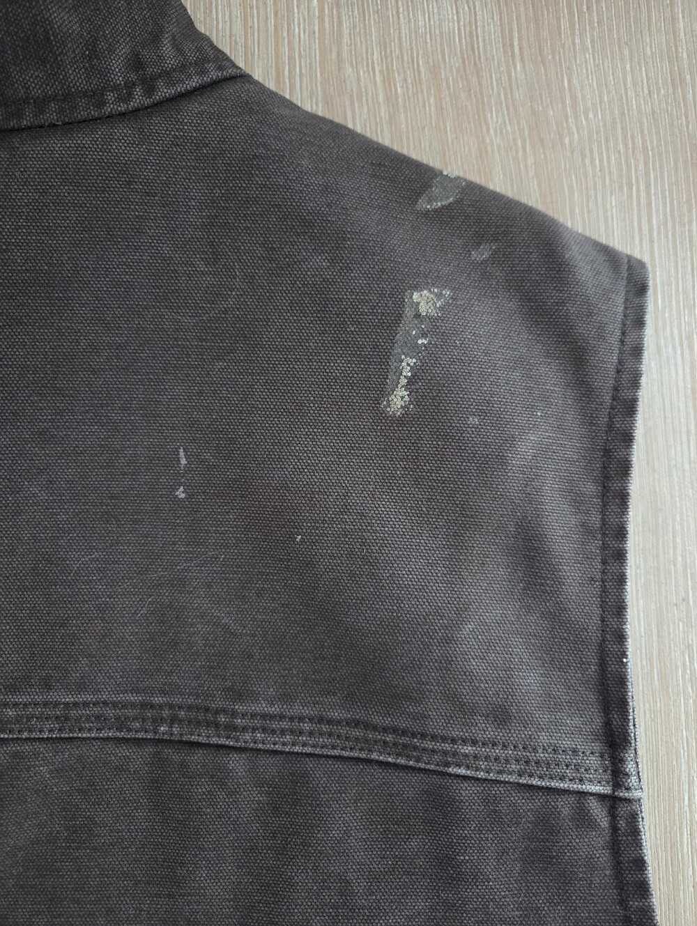 Carhartt Dark Brown Sherpa Lined Duck Vest Distressed Workwear Mens Size 2 XL - Picture 9 of 16